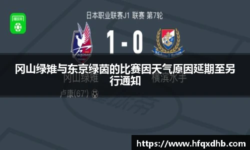 冈山绿雉与东京绿茵的比赛因天气原因延期至另行通知